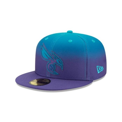 Charlotte Hornets Gorra | New Era NBA Back Half 59fifty Fitted Cap Mexico - Azules